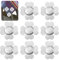 Edelstahl Tischtuchbeschwerer, 8 Stücke Magnet Edelstahl Tischdeckenbeschwerer, Magnetische Tischtuchklammer, Tischtuchbeschwerer ca. 55g/Stücke, für Innen und Draußen, Vierblättriges Kleeblatt