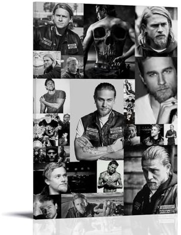 MNABSO Sons of Anarchy Jax Teller Art Poster Dekorative Malerei Leinwand Wandkunst Wohnzimmer Poster Schlafzimmer Malerei 08x12inch(20x30cm)