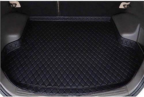 SZFCL Auto Leder Kofferraummatten für BMW 5 Series E39 Sedan 1995-2004, Cargo Teppich Kratzfest rutschfest Kofferraum Schutzmatten Zubehör,Black-1