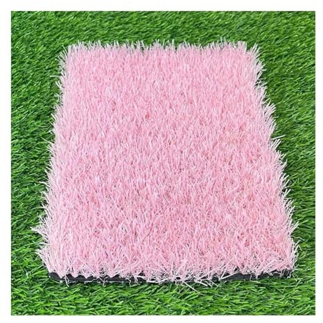 Kunstrasen Kunstrasen, 25 cm Florhöhe, realistische synthetische Fußmatte, Abflusslöcher, Kunstrasenteppich für drinnen und draußen, für Haustiere, Hunde, Garten, Hinterhof, Balkon (Rosa 177