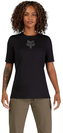 Fox Racing Damen Ranger Kurzarm-Mountainbike-Trikot, schwarzer Fuchskopf, Größe XS