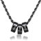 Amsgedhie Edelstahl Herren Schwarz Personalisierte Halskette : Name Personalisierte Herren Halskette - Karabinerverschluss Kette 60cm Minimalistischer Schmuck Personalisiertes Papa Geschenk (Name 3)