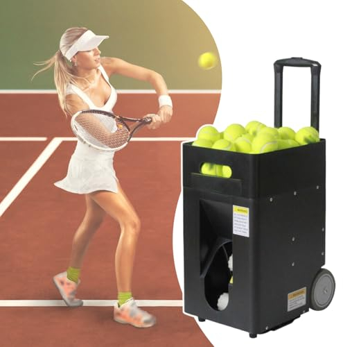 HCAUYNN TennisballrüCkgabemaschinen, Mit Dreifach Verstellbarer Zugstange, Fernbedienung Und Handysteuerung, FüR Training Einer Einzelnen Person