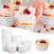 100 Stück Eisbecher aus Papier,240ml Einweg Kuchenbecher Einweg-Eisbecher Einweg Eisschalen Pappe Pappschalen Dessertbechers für EIS, Dessert, Fingerfood, Joghurt (100pc)
