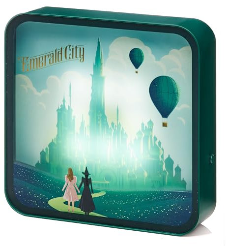 Numskull Official Wicked LED Light Box Acrylic Lamp – Elphaba & Glinda Design – USB Powered or Battery Operated – Desk, Shelf, or Wall Mountable