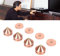 4PCS Aluminum Alloy Speaker Isolation Feet for Turntable and Subwoofer - Reduce Noise and Enhance Sound Quality (Rose Gold)