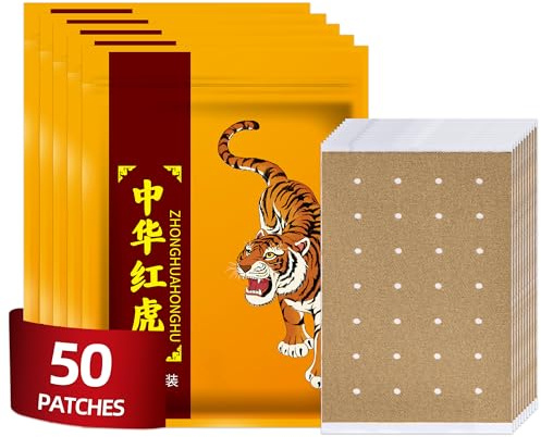 ifory 50pcs Chinese Tiger Patches, Tiger Plaster, Capsaicin Patches