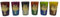Générique SULTANAMA - Ensemble de 6 Verres à Thé Marocains - Fabrication Artisanale, Couleurs Vives avec Dorures (Modèle 05, Medium)