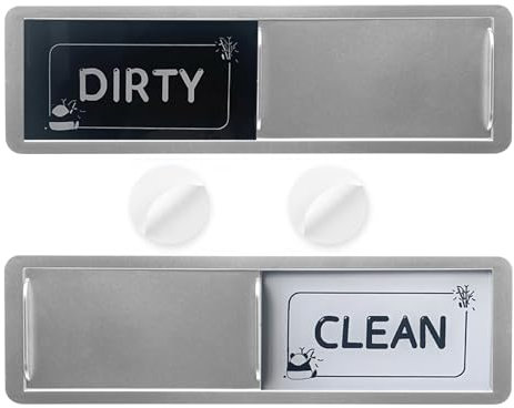 COWANIEE Dishwasher Magnet Clean Dirty Sign,Non-Scratch Strong Magnetic Backing for All Dishwashers