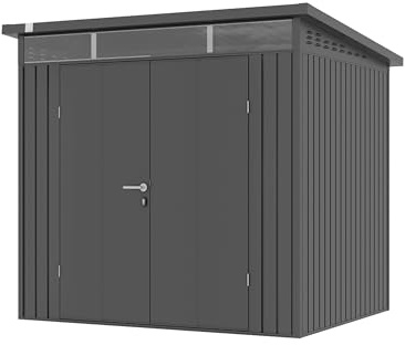 GFP Primeyard Casetta da giardino metallo 210x180x205 cm Armadio da esterno per attrezzi antracite