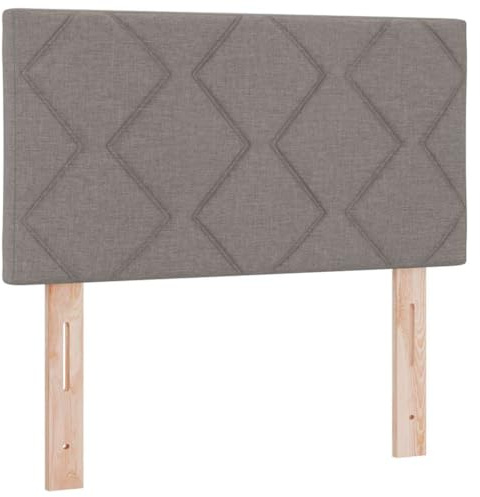vidaXL Fabric Headboard Geometric with Headboard Taupe 80 cm Fabric, Adjustable, Stylish Space-Saving Design for Contemporary Bedroom Furniture