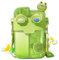 Xoeryoy Cute Water Bottle 26 Oz Kids Water Bottle Dual Chamber with Straw ＆ Adjustable Strap Leak Proof Jug for Girls School Outdoor Sports Travel Green &