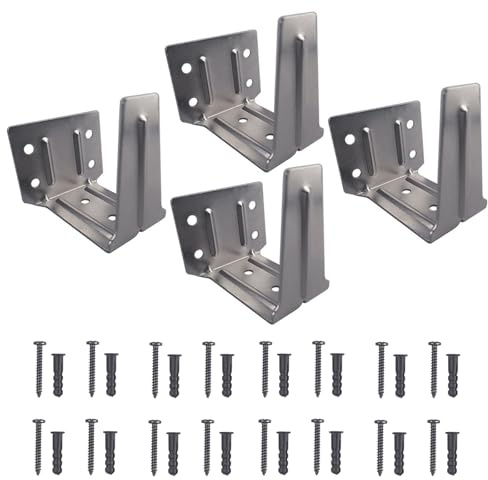 Lot de 4 supports centraux pour stores horizontaux de 10,2 cm, montage intérieur et extérieur, vis de fixation pour stores