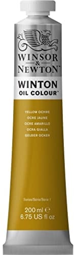Winsor & Newton 1437744 Winton, feine hochwertige Ölfarbe - 200ml Tube mit gleichmäßiger Konsistenz, Lichtbeständig, hohe Deckkraft, Reich an Farbpigmenten - Gelber Ocker