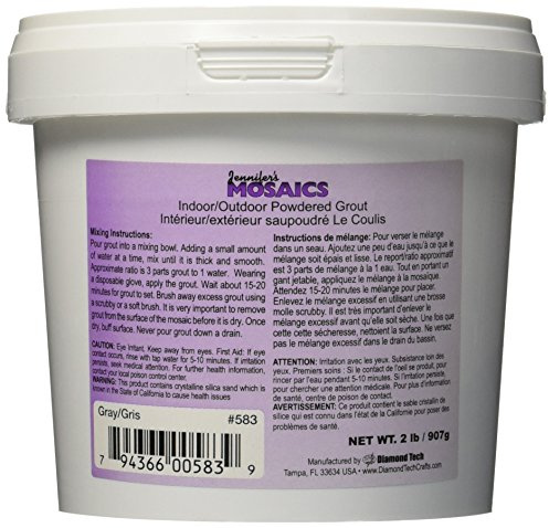 Mosaicos de Jennifer gris lechada a la arena, 2-pound
