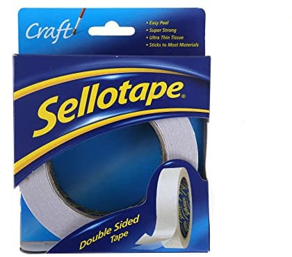 Sellotape 1447052 Doppelseitiges Klebeband, 25 mm x 33 m