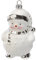 Inge-glas 64007-H6 Schneemann, 11 cm, 1-Stück/Packung, weiß matt