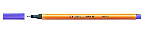 STABILO Fineliner Point 88, Violett, 3 Stück