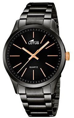LOTUS Montre pour Homme 18162/2 Minimalist Boîtier en Acier Inoxydable Noir Bracelet en Acier Inoxydable Noir