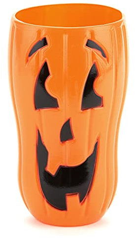 DEGUISE TOI - Verre en plastique citrouille souriante 50 cl - Gobelets