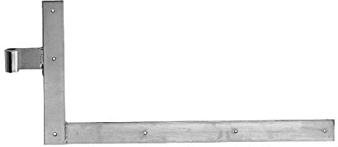 Pollmann®Baubeschläge Winkelband schwer Rolle Ø 20 mm, 400 x 800 mm, hell verzinkt, 1 Paar