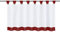 LiYa 1 Stück Bistrogardine Schlaufen Scheibengardine für Küchen Voile Transparent Vorhang (HxB 45x145cm, Weinrot)