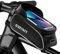 shenkey Sacoche de Cadre vélo, Support Telephone Vélo Etanche Sacoche VTT Cadre Pochette Velo Guidon Écran Tactile pour Smartphone sous 6,5 Pouces