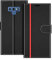COODIO Handyhülle für Samsung Galaxy Note 9 Handy Hülle, Samsung Galaxy Note 9 Hülle Leder Handytasche für Samsung Galaxy Note 9 Klapphülle Tasche, Schwarz/Rot