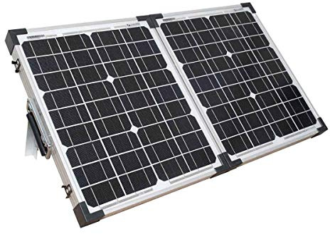 Lowenergie Portable Mono Folding Solar Panel Kit 12v Battery Charger Camping Caravans (40W)