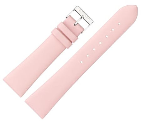Stailer | Uhrenarmband aus echtem Leder | Lederarmband mit Edelstahl Metall Schließe |12mm (M)|12 mm (M)| Rosa | Für Damen