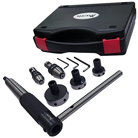 Gewindeschneid-, Reibe- und Gewindeschneideisenhalter Set für Drehmaschine Reitstock (MT3)