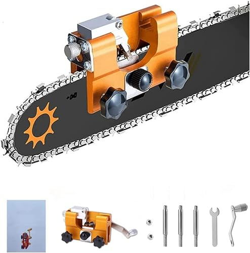 Zahnschärfer Sägekettenschärfgerät-Set Kettensägen Kit Kettenschärfgerät ist für alle Arten von Kettensägen geeignet (Gelbe)