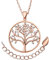 Générique Collier Arbre de Vie Femme Avec 36 Cristaux Scintillants. Cadeau Anniversaire Femme Bijoux, Cadeau Noel Femme Collier, Cadeau Noel Femme Bijoux (Blanc Diamant)