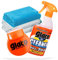 detailmate Auto Scheiben Reinigung & Versiegelung Bundle: Soft99 Glaco de Cleaner Glasreiniger 400ml + Soft99 Glaco Roll On Large 120ml + 2X Waffeltuch Poliertuch