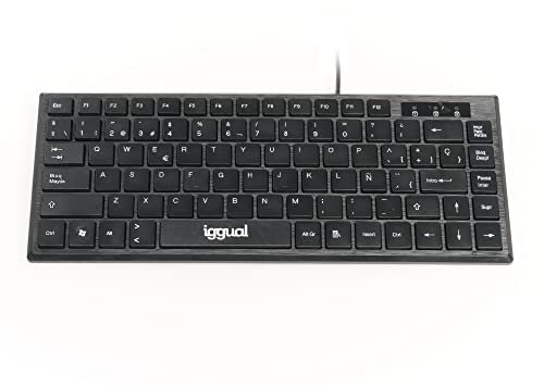 iggual Teclado Teclado USB Compacto TKL Slim TKL-USB Negro Negro