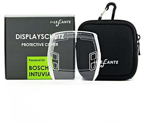 i-LEFANTE für Bosch Intuvia Display Schutzhülle mit Neoprentasche | E-Bike Displayschutz | Transparent und wasserdicht | Stoß- und Kratzschutz (1 PACK)
