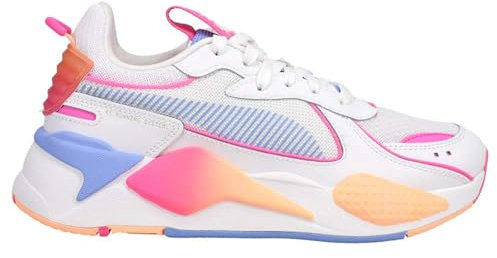 PUMA Scarpe da ginnastica da donna Rs-X Pop con lacci casual - arancione, rosa, viola, bianco, Arancione, 38 EU