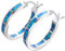 XINGNIAO Life Stage Fire Created-Opal 925 Sterling Silber Round Hoop Dangle Ohrringe Damenmodeschmuck