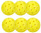 Pozzobon Floorball & Unihockey Ball, Pickle Ball, Pickleball 6er Set, Wettkampfball + Trainingsball mit 40 Löcher PKQ-01 (6 Gelb)