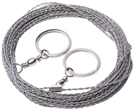 Harilla Drahtsäge für Holz Survival Handkettensägenausrüstung 10M Edelstahl-Taschenwerkzeug Flexible Taschenkettensäge Seilsäge zum Schneiden Jagd Camping