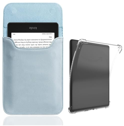 Sakenitly Schutzhülle für 6,8 Zoll Kindle Paperwhite 11. Generation und Signature Edition (Veröffentlichung 2021), Schutztasche und Leichte, Durchsichtige Hülle