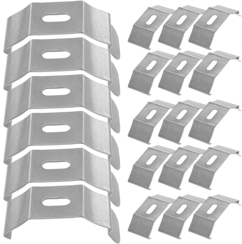 Cabilock 30pcs Vertical Blind Clamps Metal Bracket Blind Top Bracket Curtain Fixing Bracket Curtain Rod Bracket Attachment Mini Blinds Curtain Bracket Support Blind Plate