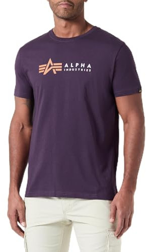 Alpha Industries Herren Alpha Label T, Plum, S