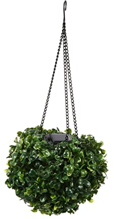 Yardwe 1stk Blumen Kugel Lampe Falscher Buchsbaum Grüne Blätter Künstliche Pflanzenbälle Landschaftslicht Künstliche Buchsbaum-formschnittkugel Blumendekor Sepak Takraw Abs Led