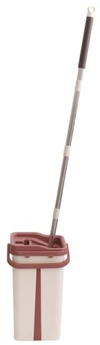 STOBAZA Kit De Fregona con Balde Trapeadores Planos Kit De Trapeador De Microfibra Limpiador para El Hogar Trapeador Plano De Microfibra Limpiador De Interiores Escoba Acero Inoxidable
