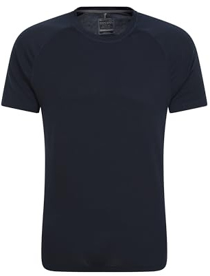 Mountain Warehouse Mens Quick Dry Active T-Shirt - Lightweight & Breathable Top with Quick Dry Properties - Spring Summer, Camping, Outdoors & Travelling Navy M