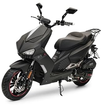 Motorroller 50 ccm Burnout BAD s Mattschwarz 25 km/h