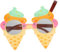 VALICLUD Lustige Brille Partybrille Stütze Festival Party Brille Eiscreme Form Brille Eiscreme Spielzeug Brille Spielzeug Lustige Brille Kreative Brille
