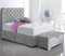 ComfoRest - Sophisticated 5FT King Size Bed with Mattress, NO DRAWER | Sleek Set for Contemporary Homes | Modern Frame with Ottoman Storage Box (Seal Grey Naples)