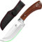 FULLHI Feststehende Klinge Jagdmesser, klassisches Modell Holzgriff Jagdmesser mit Etui für Camping Wandern Überleben Messer für Weihnachten&Thanksgiving Geschenke Männer Frauen (4,5 Gebogene Klinge)